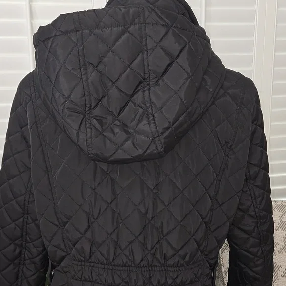 Calvin Klein Women's Quilted Black Hooded Jacket - Picture 7 of 16